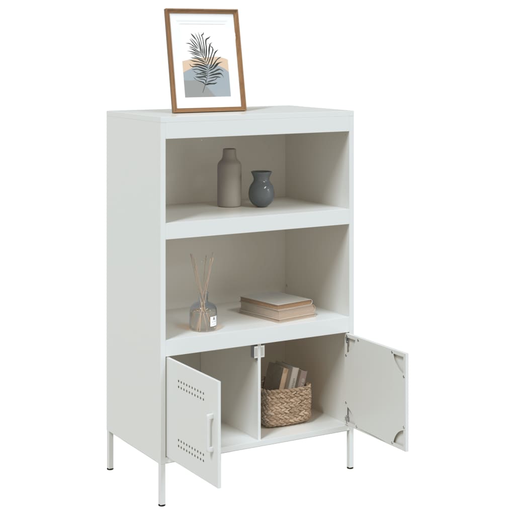 White high sideboard 68x39x113 cm steel