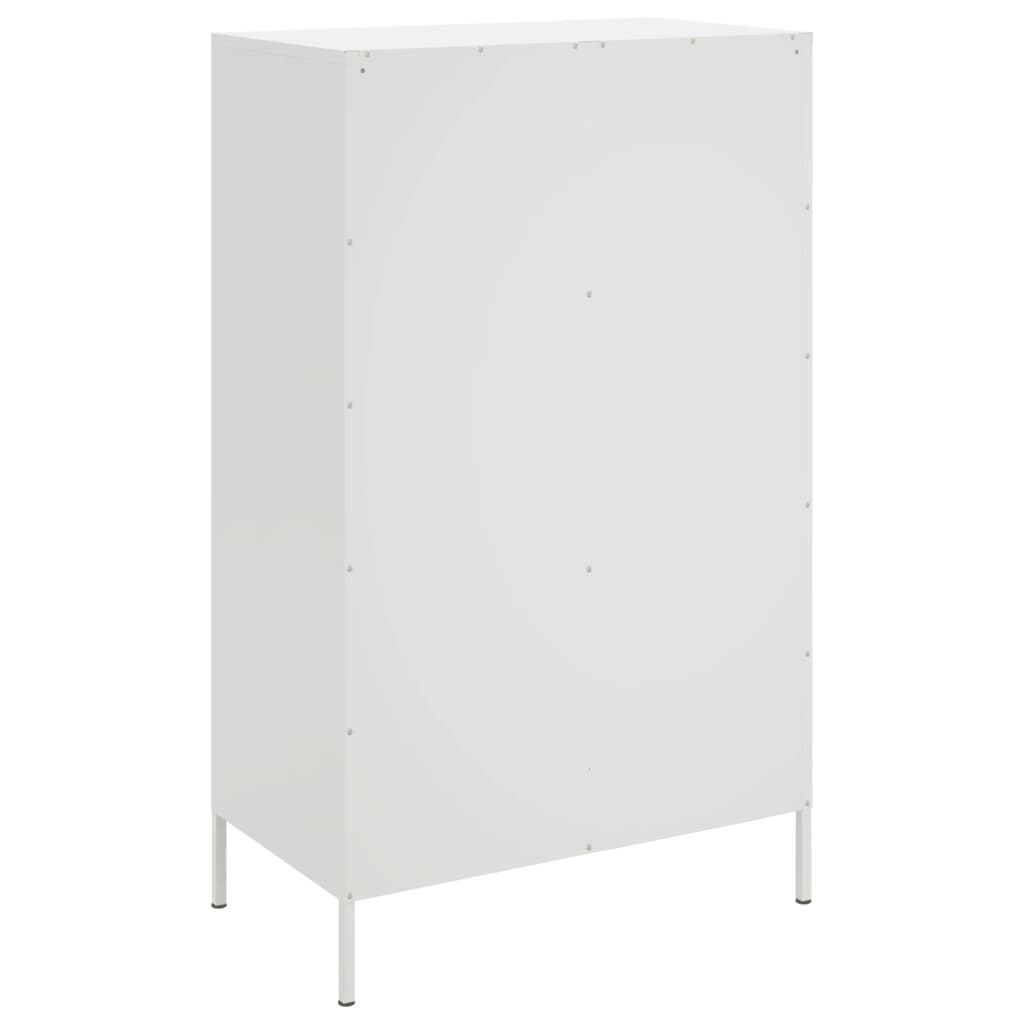 White high sideboard 68x39x113 cm steel