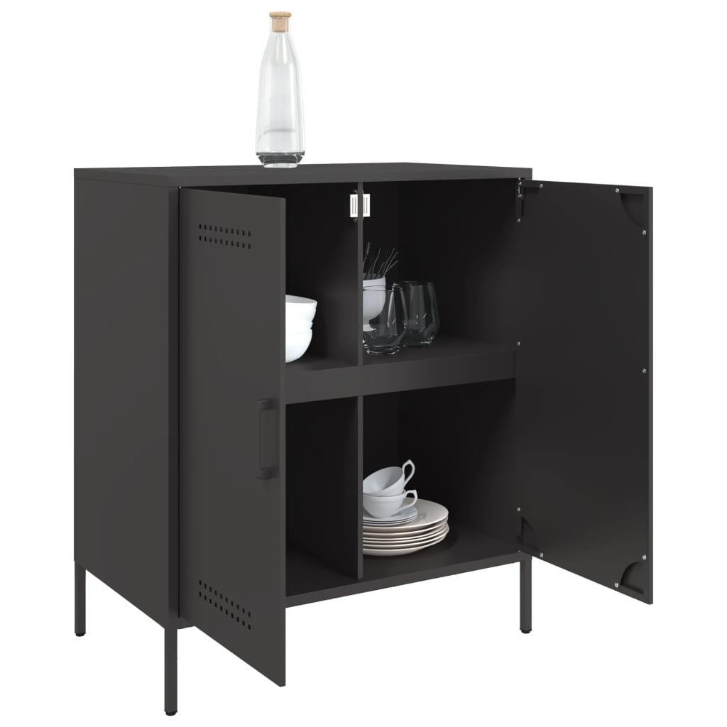 Black sideboard 68x39x79 cm steel