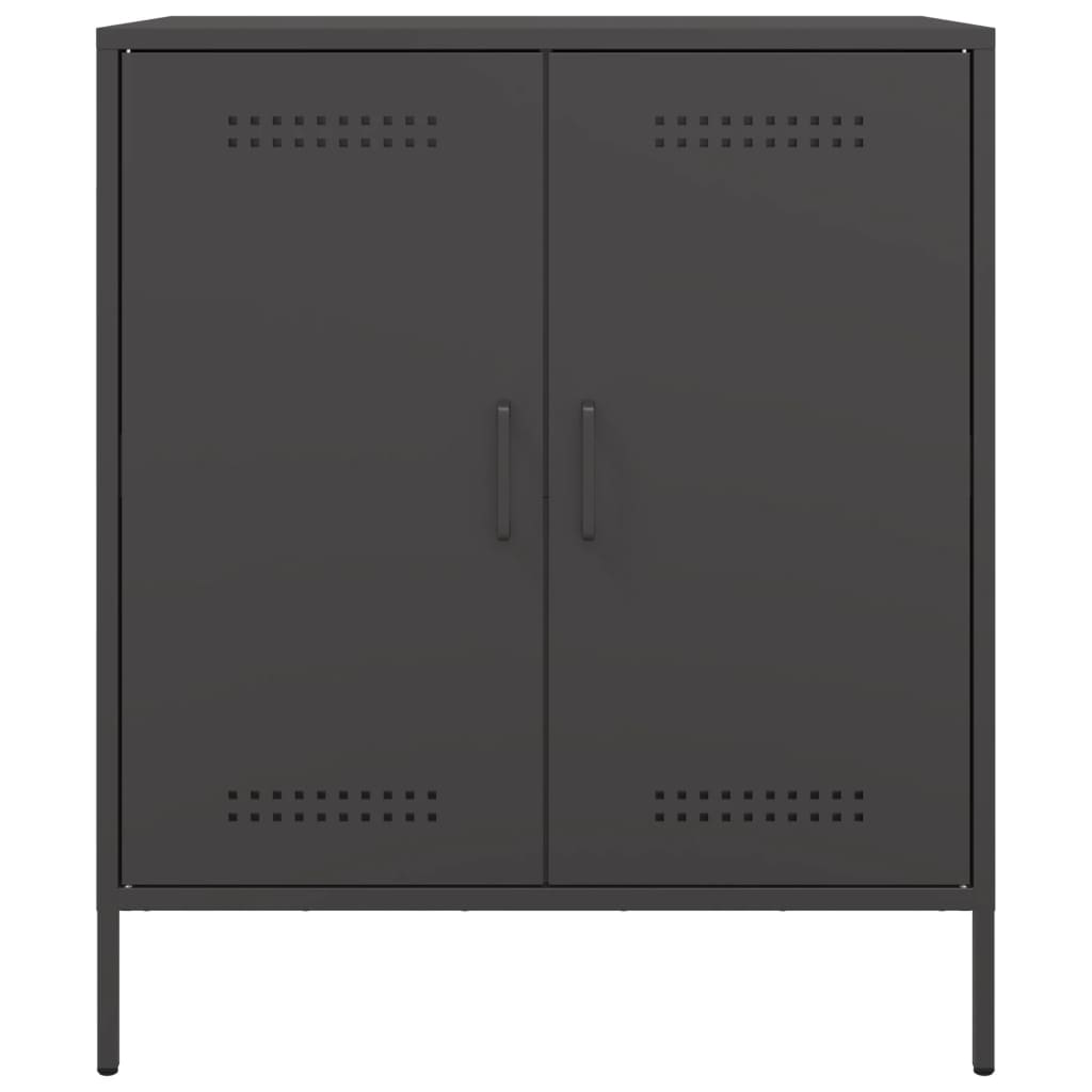 Schwarzes Sideboard 68x39x79 cm aus Stahl