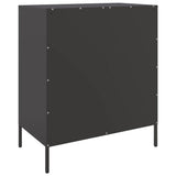 Buffet noir 68x39x79 cm acier