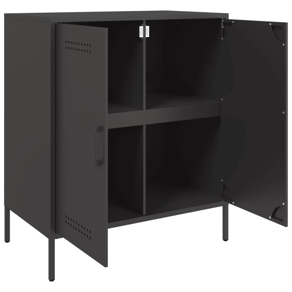 Black sideboard 68x39x79 cm steel