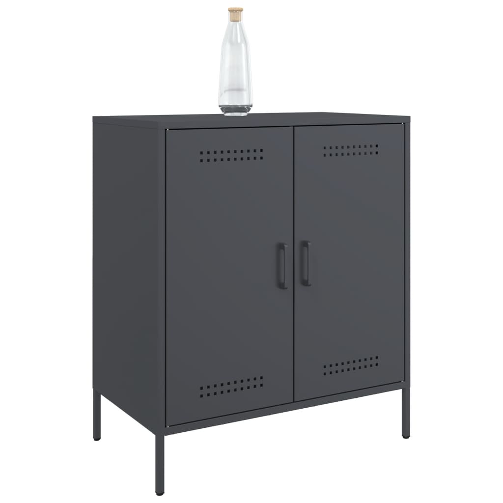 Buffet anthracite 68x39x79 cm acier