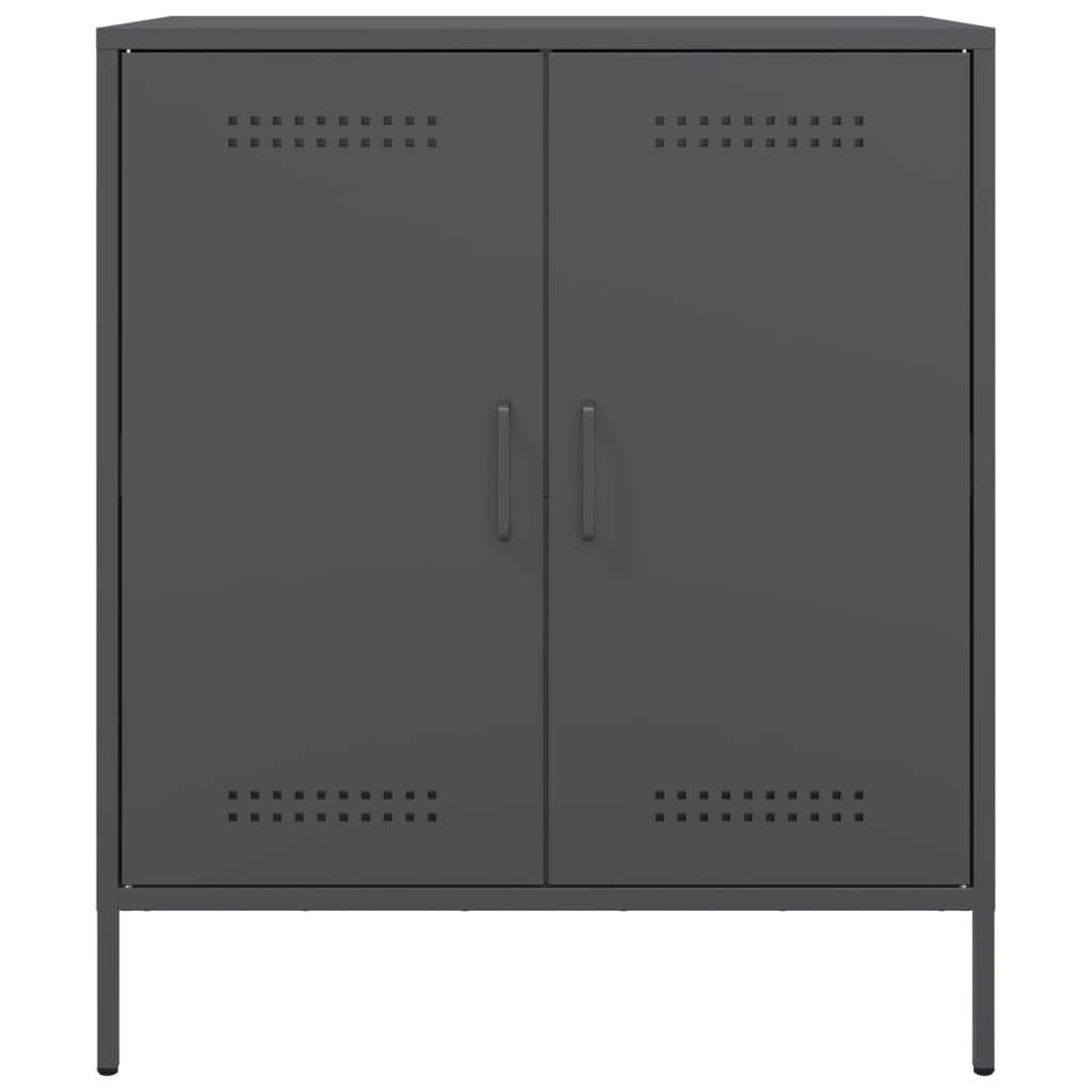 Buffet anthracite 68x39x79 cm acier