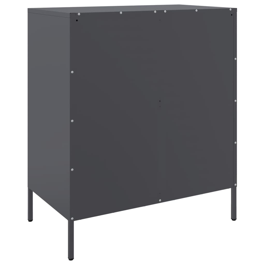 Buffet anthracite 68x39x79 cm acier