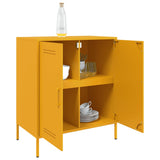 Buffet jaune moutarde 68x39x79 cm acier