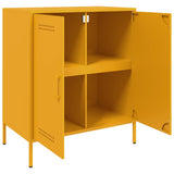 Buffet jaune moutarde 68x39x79 cm acier