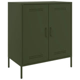 Olive green sideboard 68x39x79 cm steel