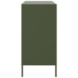 Buffet vert olive 68x39x79 cm acier