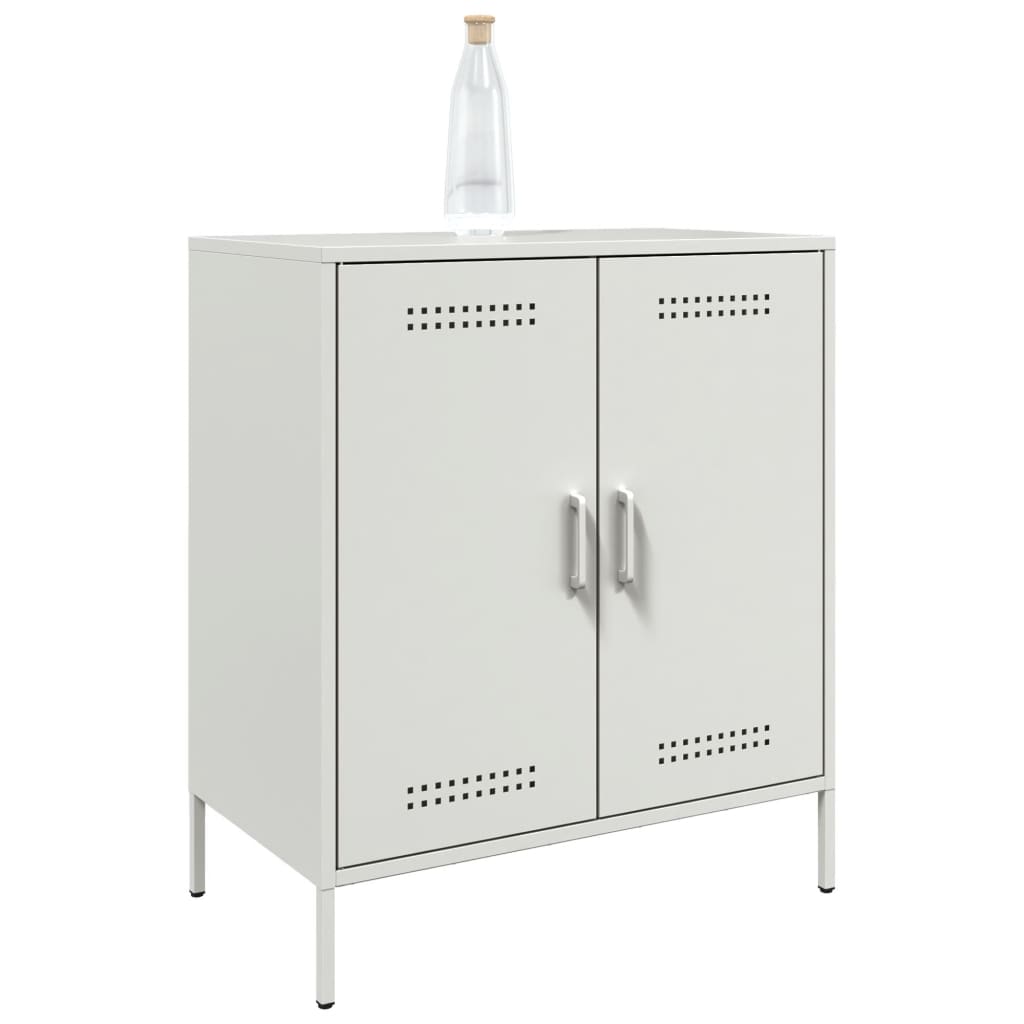 Buffet blanc 68x39x79 cm acier