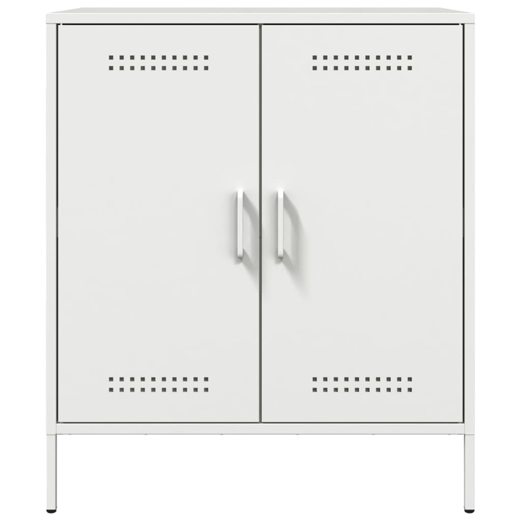 Buffet blanc 68x39x79 cm acier