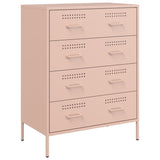 Buffet rose 68x39x89 cm acier