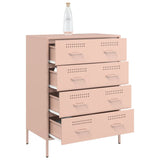 Buffet rose 68x39x89 cm acier