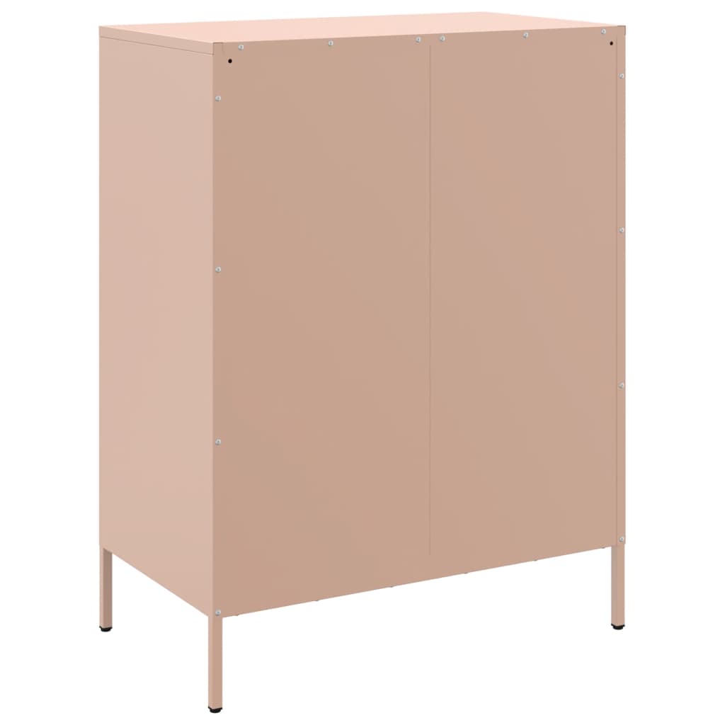 Buffet rose 68x39x89 cm acier