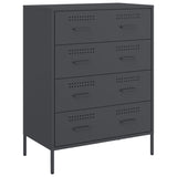 Buffet anthracite 68x39x89 cm acier