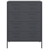 Buffet anthracite 68x39x89 cm acier