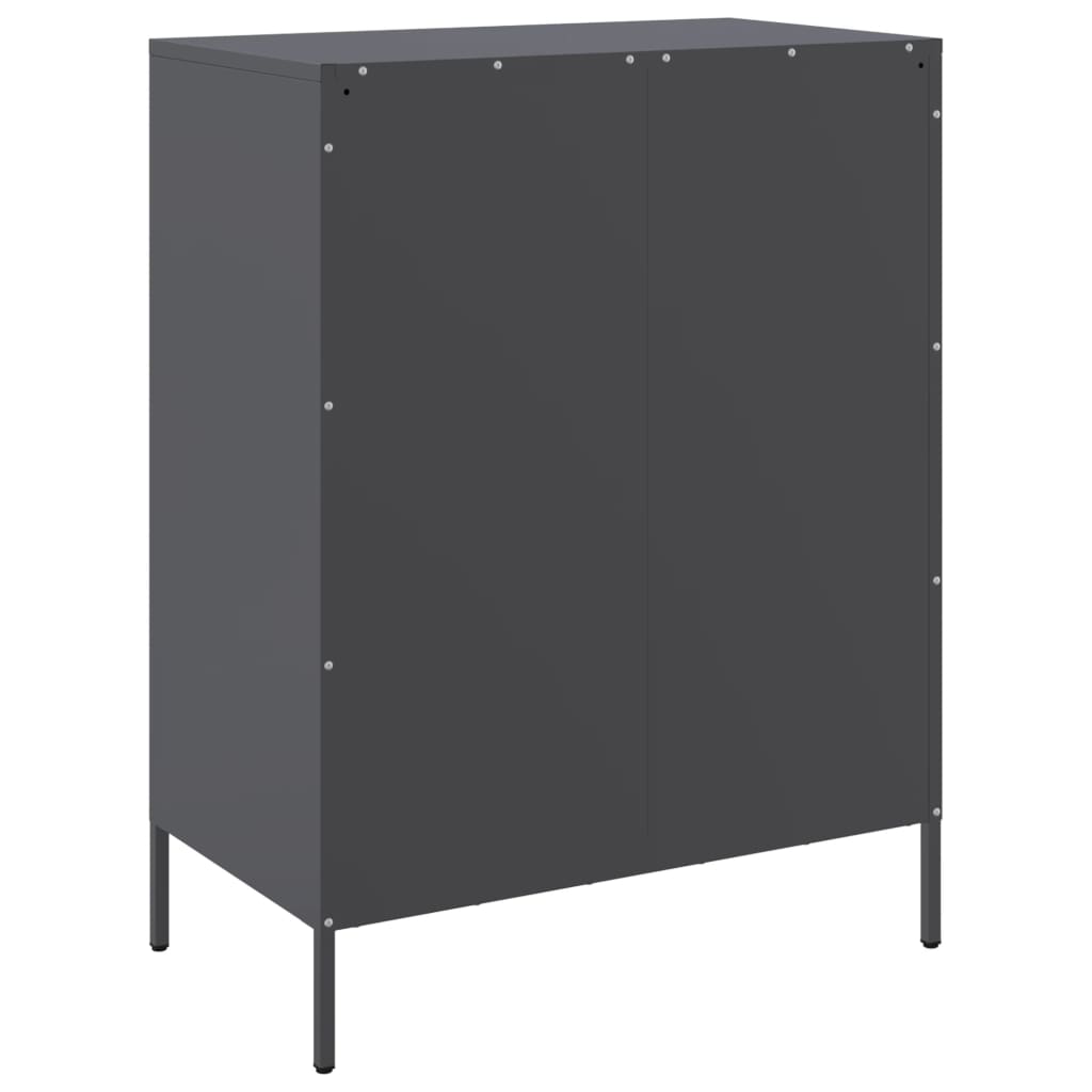 Buffet anthracite 68x39x89 cm acier