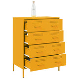 Buffet jaune moutarde 68x39x89 cm acier