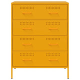 Buffet jaune moutarde 68x39x89 cm acier