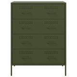 Buffet vert olive 68x39x89 cm acier