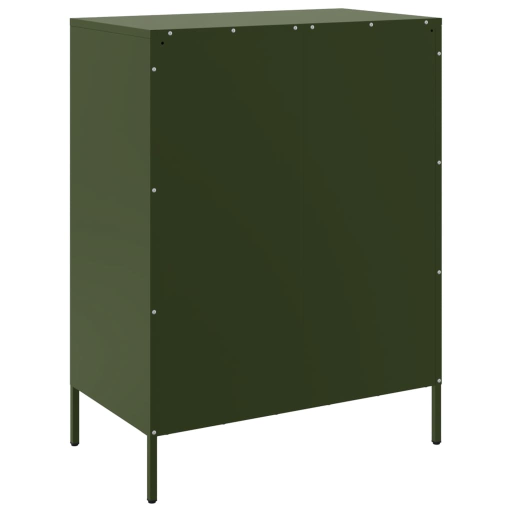 Buffet vert olive 68x39x89 cm acier