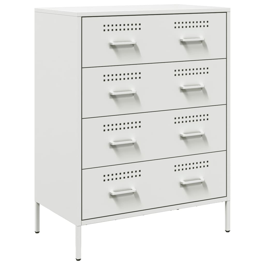 Buffet blanc 68x39x89 cm acier