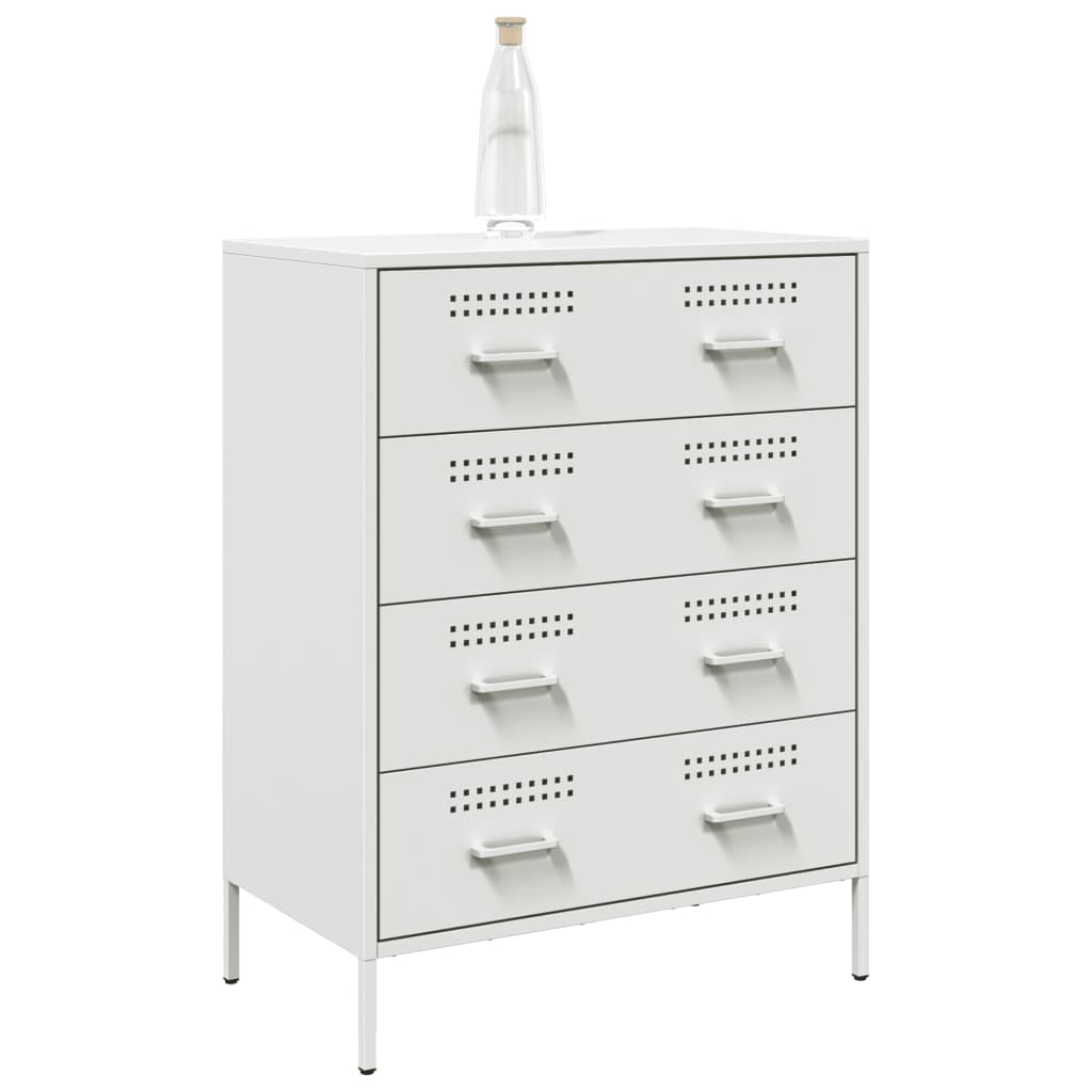 Buffet blanc 68x39x89 cm acier