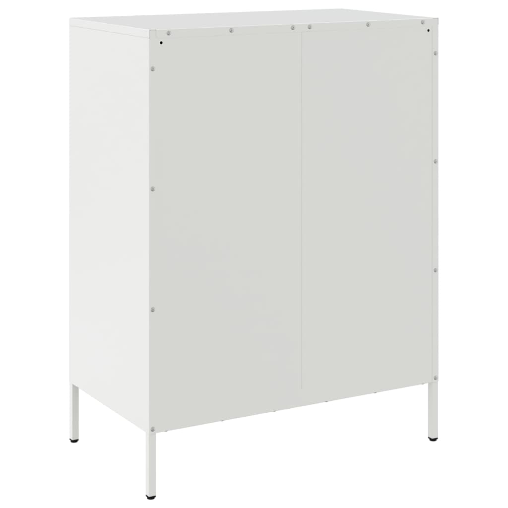 Buffet blanc 68x39x89 cm acier