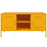 Meuble TV jaune moutarde 100,5x39x50,5 cm acier