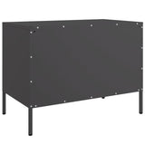 Meubles TV 2 pcs noir 68x39x50,5 cm acier