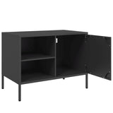 Meubles TV 2 pcs noir 68x39x50,5 cm acier