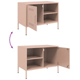 Meuble TV rose 68x39x50,5 cm acier