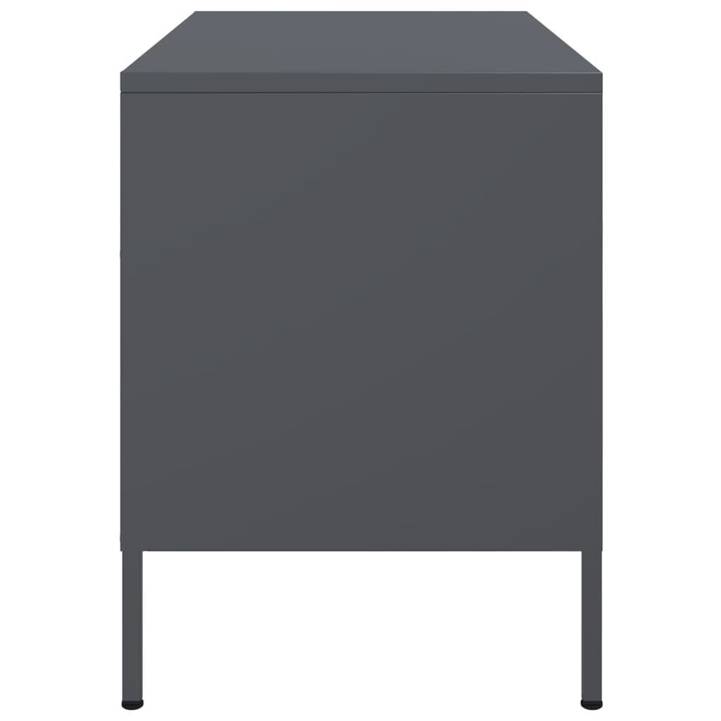 Meuble TV anthracite 68x39x50,5 cm acier