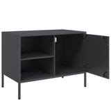 Meuble TV anthracite 68x39x50,5 cm acier