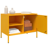 Meuble TV jaune moutarde 68x39x50,5 cm acier