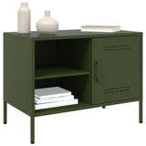 Meuble TV vert olive 68x39x50,5 cm acier