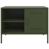 Meuble TV vert olive 68x39x50,5 cm acier