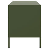 Meuble TV vert olive 68x39x50,5 cm acier