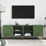 Meubles TV 2 pcs vert olive 68x39x50,5 cm acier