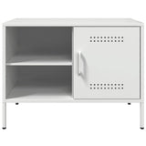 Meuble TV blanc 68x39x50,5 cm acier