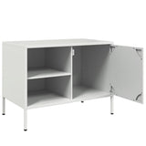 Meuble TV blanc 68x39x50,5 cm acier