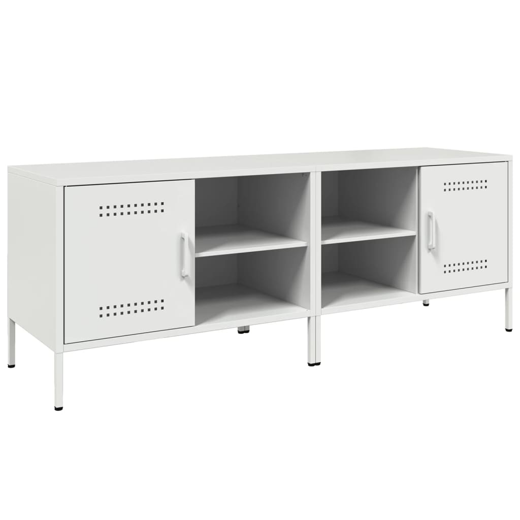 Meubles TV 2 pcs blanc 68x39x50,5 cm acier