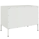 Meubles TV 2 pcs blanc 68x39x50,5 cm acier