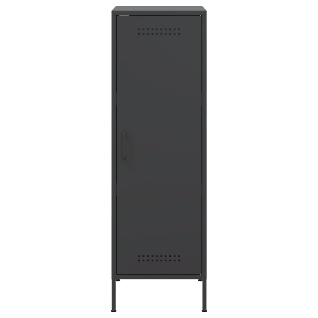 Buffet haut noir 36x39x113 cm acier