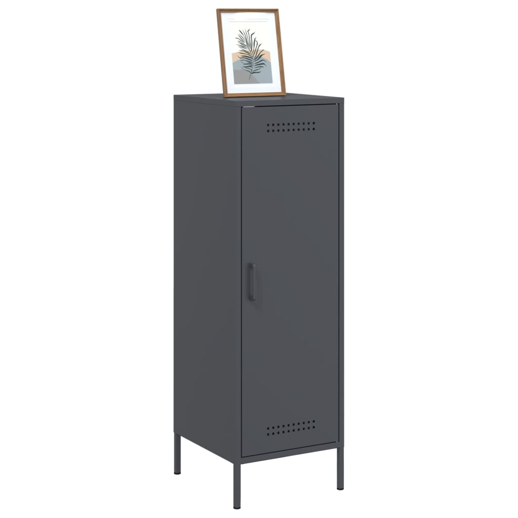 Buffet haut anthracite 36x39x113 cm acier