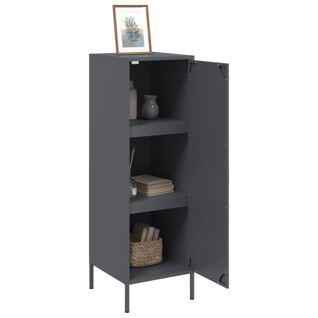 Buffet haut anthracite 36x39x113 cm acier