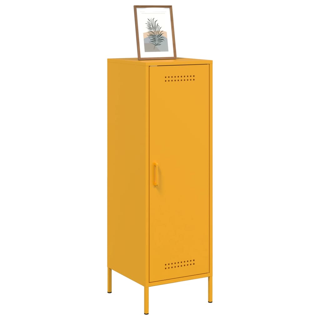 Buffet jaune moutarde 36x39x113 cm acier