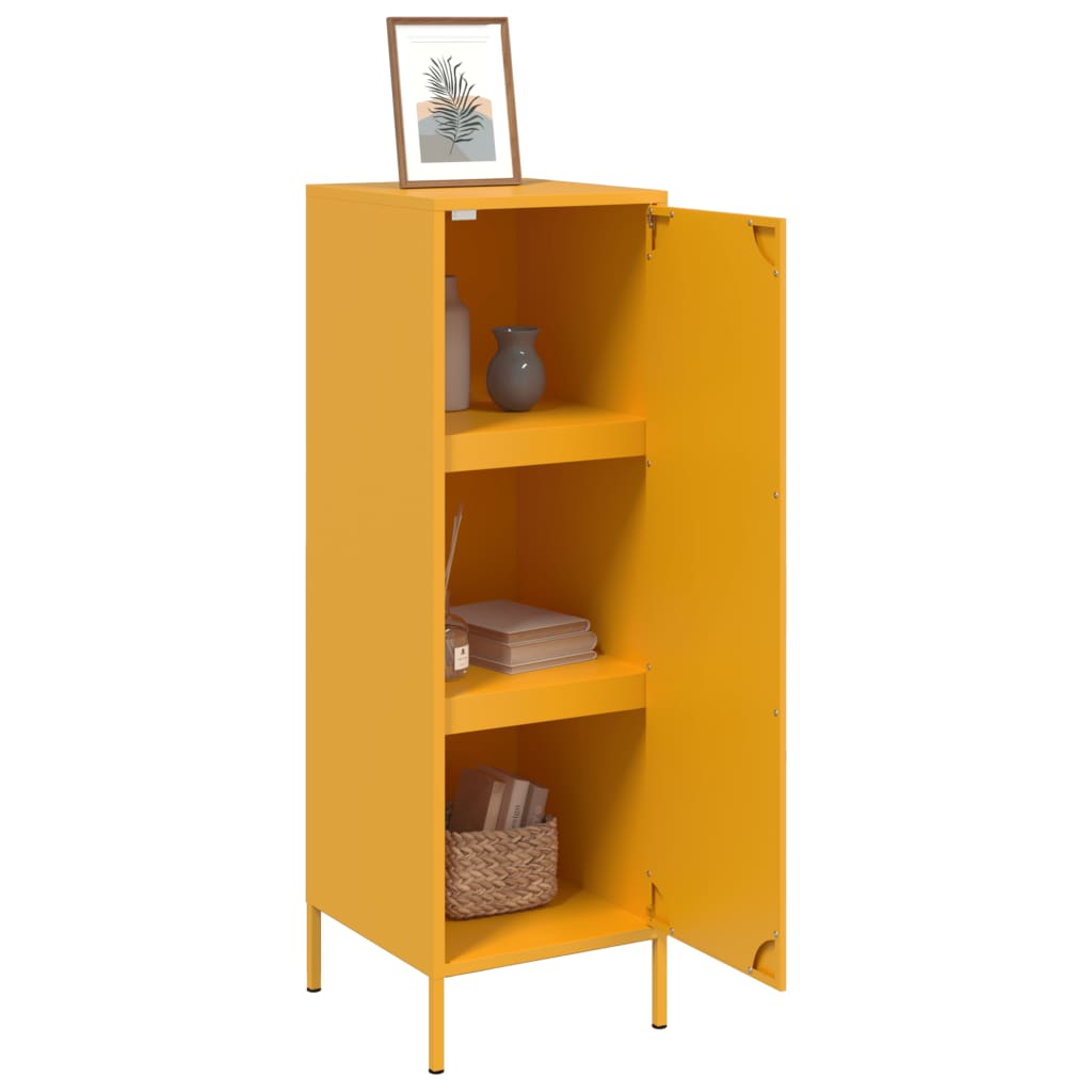 Buffet jaune moutarde 36x39x113 cm acier