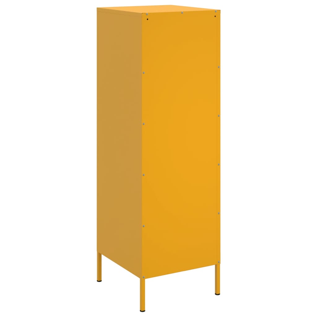 Mustard yellow sideboard 36x39x113 cm steel