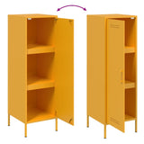 Mustard yellow sideboard 36x39x113 cm steel